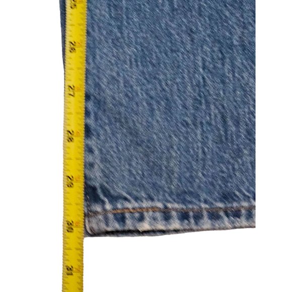 Levi's High Rise Jeans 24 X 30 Distressed Medium Wash Straight Leg - Picture 6 of 10